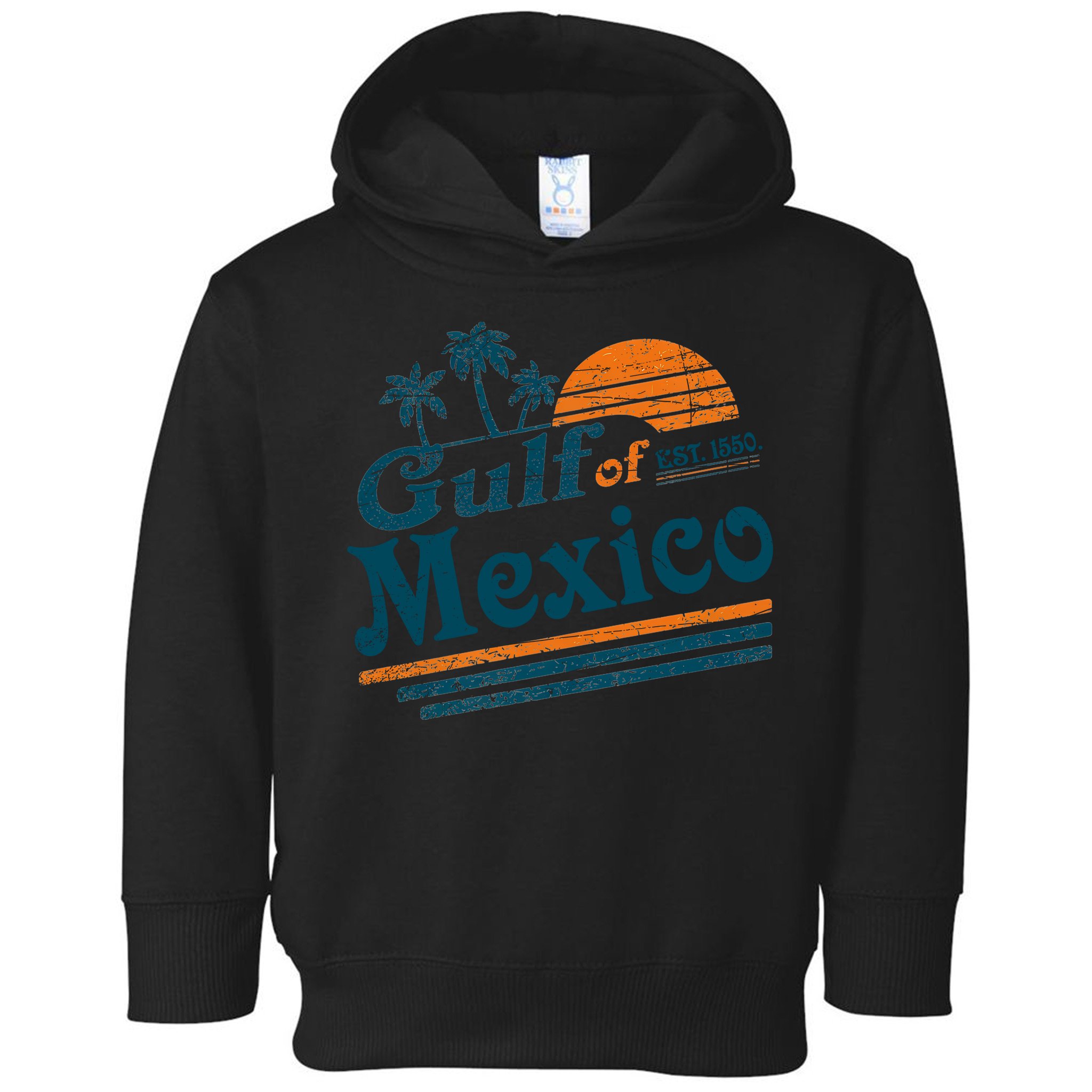 Gulf of Mexico Est 1550 Retro Vintage Beach Gulf of Mexico Toddler Hoodie