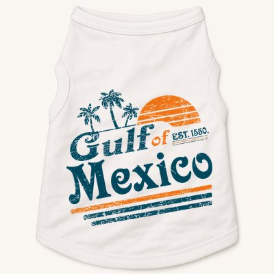 Gulf of Mexico Est 1550 Retro Vintage Beach Gulf of Mexico Doggie Tank