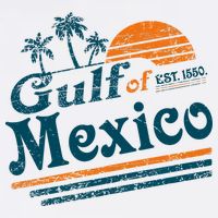 Gulf of Mexico Est 1550 Retro Vintage Beach Gulf of Mexico Hat