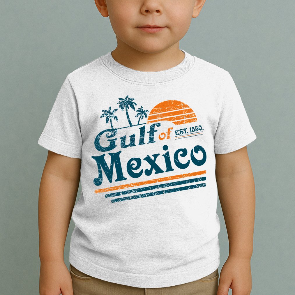 Gulf of Mexico Est 1550 Retro Vintage Beach Gulf of Mexico Toddler T-Shirt