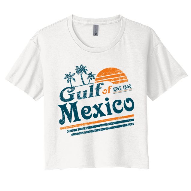 Gulf of Mexico Est 1550 Retro Vintage Beach Gulf of Mexico Crop Top