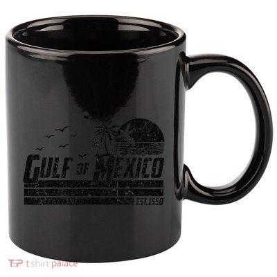 Gulf Of Mexico Est 1550 Retro Vintage Beach .Png 11oz C Handle Ceramic Mug