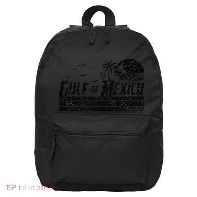 Gulf Of Mexico Est 1550 Retro Vintage Beach .Png 16 in Basic Backpack