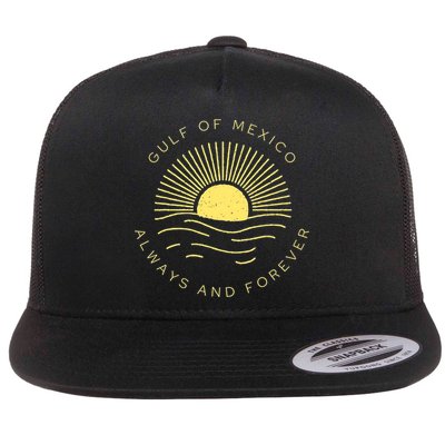 Gulf Of Mexico Always & Forever Vintage Sunset Political Flatbill Hat