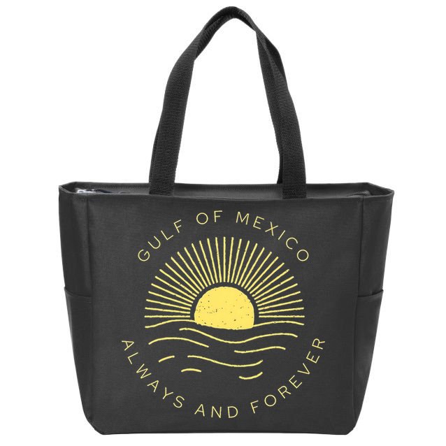 Gulf Of Mexico Always & Forever Vintage Sunset Political Zip Tote Bag