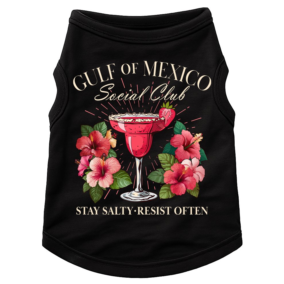 Gulf Of Mexico Social Club Stay Salty Resist Often Doggie Tank