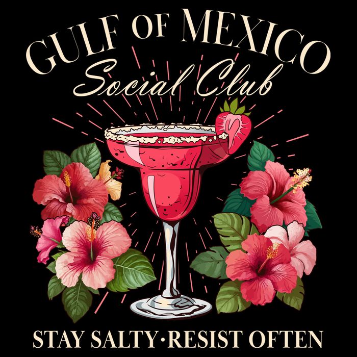 Gulf Of Mexico Social Club Stay Salty Resist Often Drawstring Bag