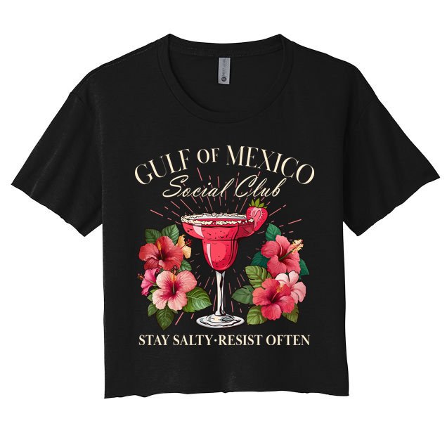 Gulf Of Mexico Social Club Stay Salty Resist Often Crop Top