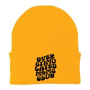 Groovy Overstimulated Moms Club Funny Trendy Mom Funny Gift Knit Cap Winter Beanie