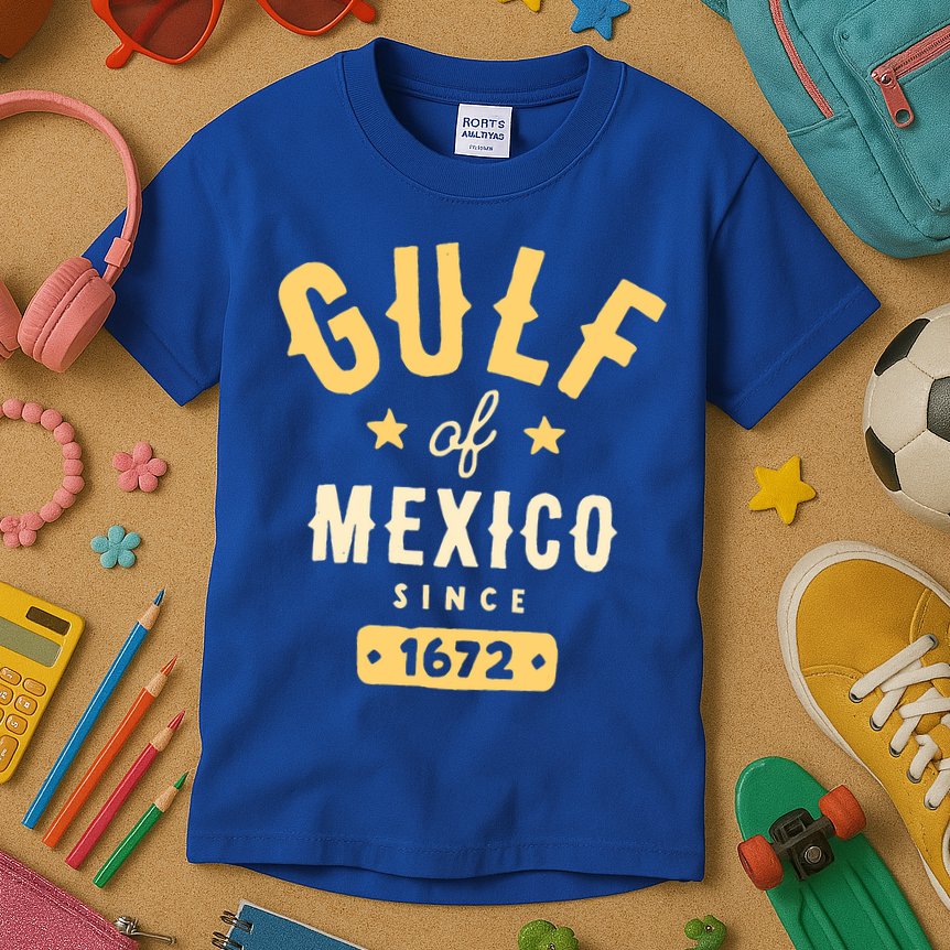 Gulf Of Mexico Since 1672 Kids T-Shirt