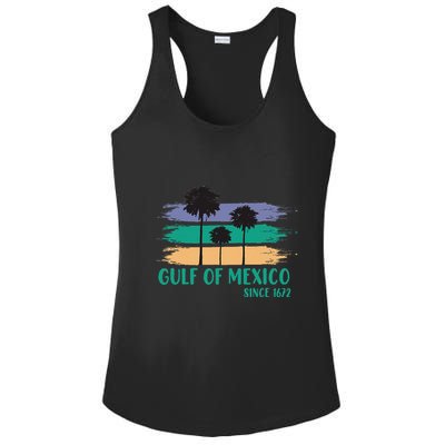 Gulf Of Mexico Since 1672 Retro Vintage Tree Art Ladies PosiCharge Competitor Racerback Tank