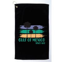 Gulf Of Mexico Since 1672 Retro Vintage Tree Art Golf Towel