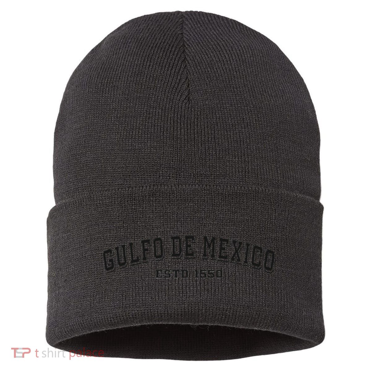 Gulf Of Mexico Estd 1550 Retro Beach For .Png Sustainable Knit Beanie
