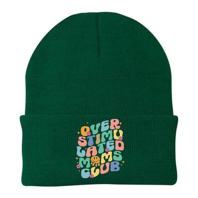 Groovy Overstimulated Moms Club Funny Trendy Mom Knit Cap Winter Beanie