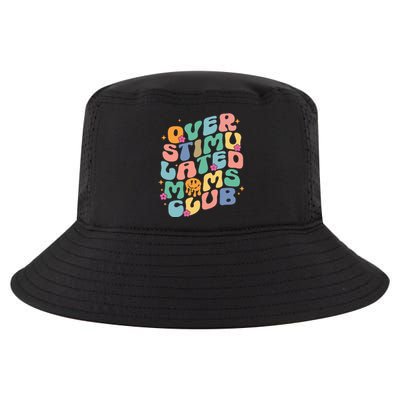 Groovy Overstimulated Moms Club Funny Trendy Mom Cool Comfort Performance Bucket Hat