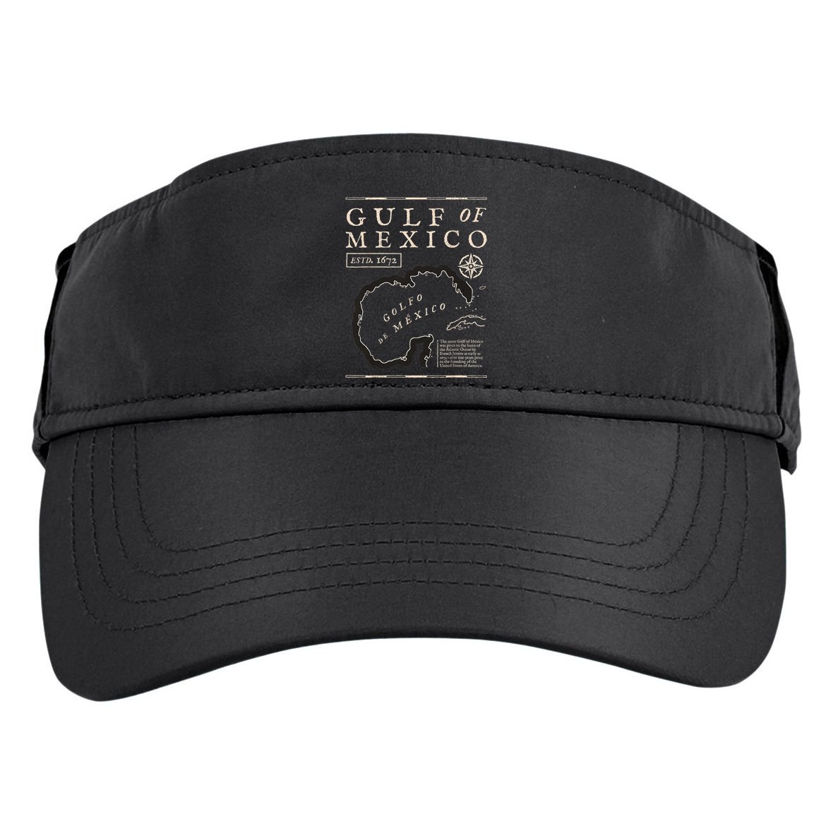 Gulf Of Mexico 1672 Historic Map Adult Drive Performance Visor