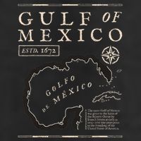 Gulf Of Mexico 1672 Historic Map Adult Drive Performance Visor