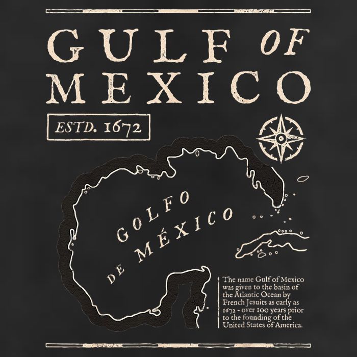 Gulf Of Mexico 1672 Historic Map Adult Drive Performance Visor