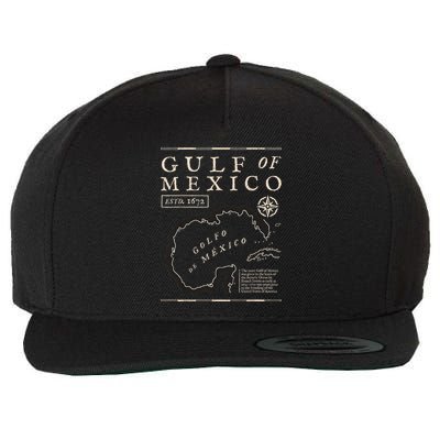 Gulf Of Mexico 1672 Historic Map Wool Snapback Cap