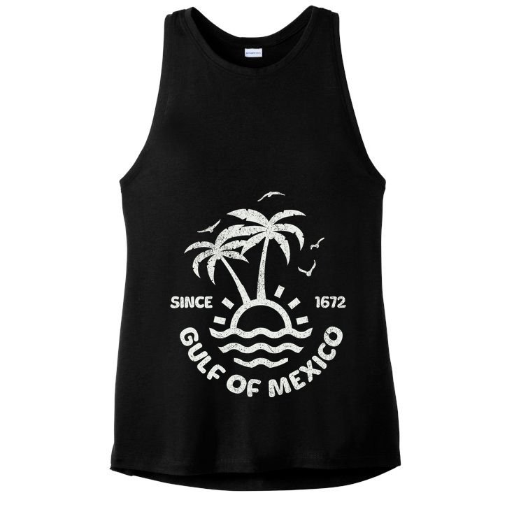 Gulf Of Mexico Forever Since 1672 Vintage Mexican Pride Ladies PosiCharge Tri-Blend Wicking Tank