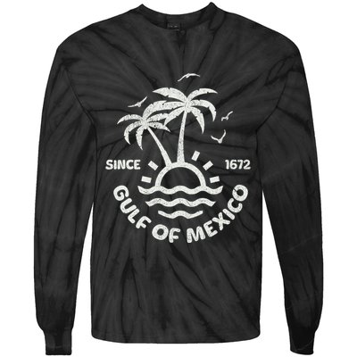 Gulf Of Mexico Forever Since 1672 Vintage Mexican Pride Tie-Dye Long Sleeve Shirt