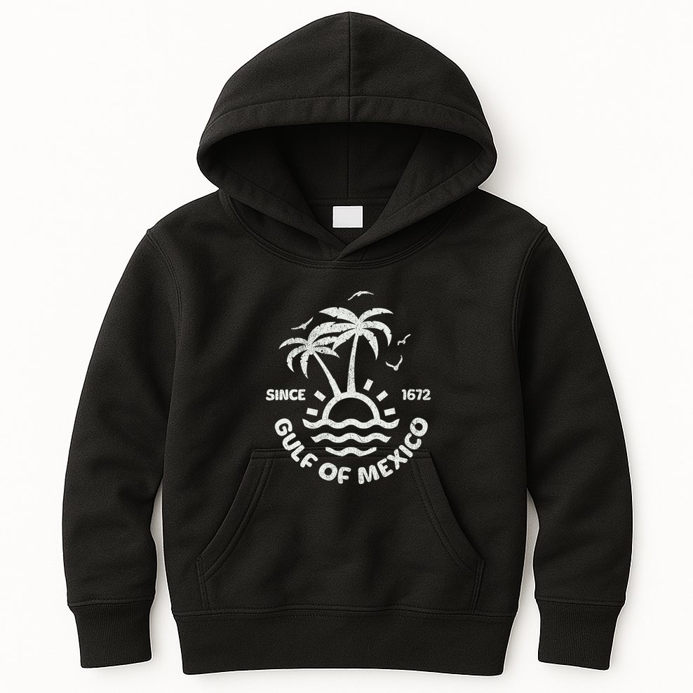 Gulf Of Mexico Forever Since 1672 Vintage Mexican Pride Kids Hoodie