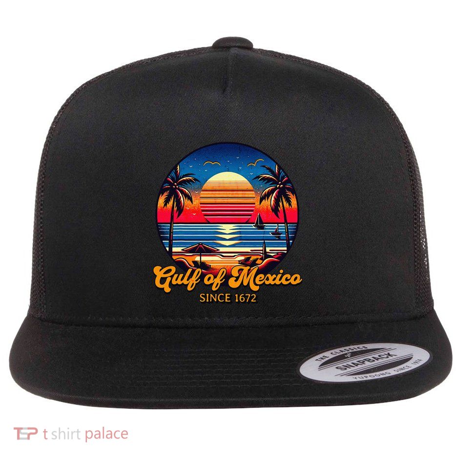 Gulf Of Mexico 1569 American Gulf Of Mexico Map Lover Flat Bill Trucker Hat