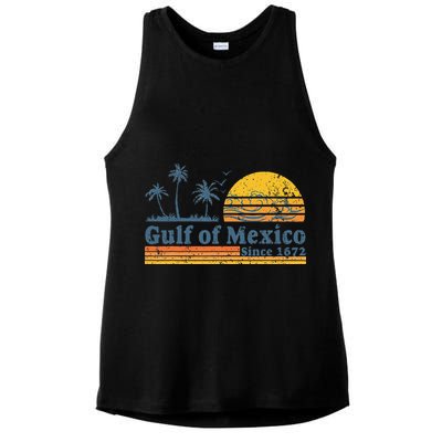 Gulf Of Mexico Since 1672 Retro Vintage Beach Ladies PosiCharge Tri-Blend Wicking Tank