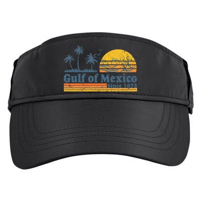 Gulf Of Mexico Since 1672 Retro Vintage Beach Adult Drive Performance Visor