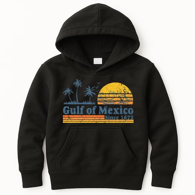 Gulf Of Mexico Since 1672 Retro Vintage Beach Kids Hoodie