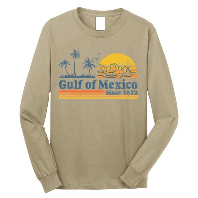 Gulf Of Mexico Since 1672 Retro Vintage Beach Long Sleeve Shirt