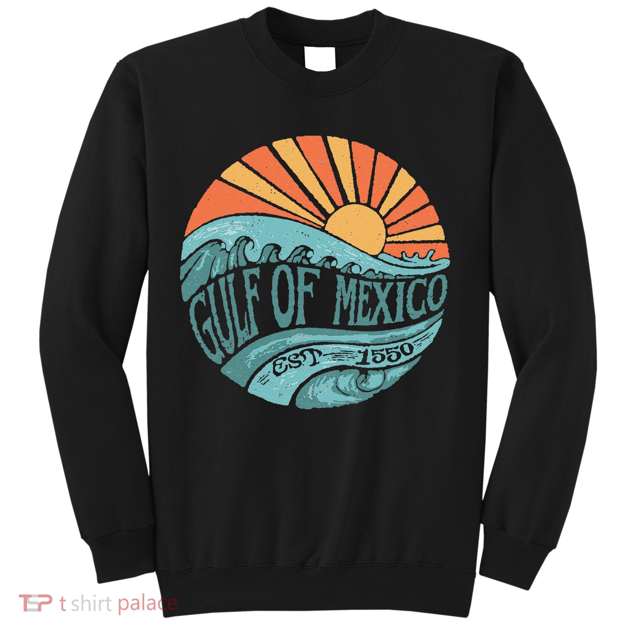 Gulf Of Mexico Est 1550 Retro Vintage Beach Gift Sweatshirt