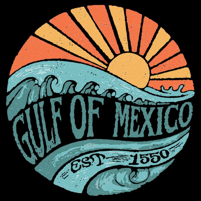 Gulf Of Mexico Est 1550 Retro Vintage Beach Gift Tall T-Shirt