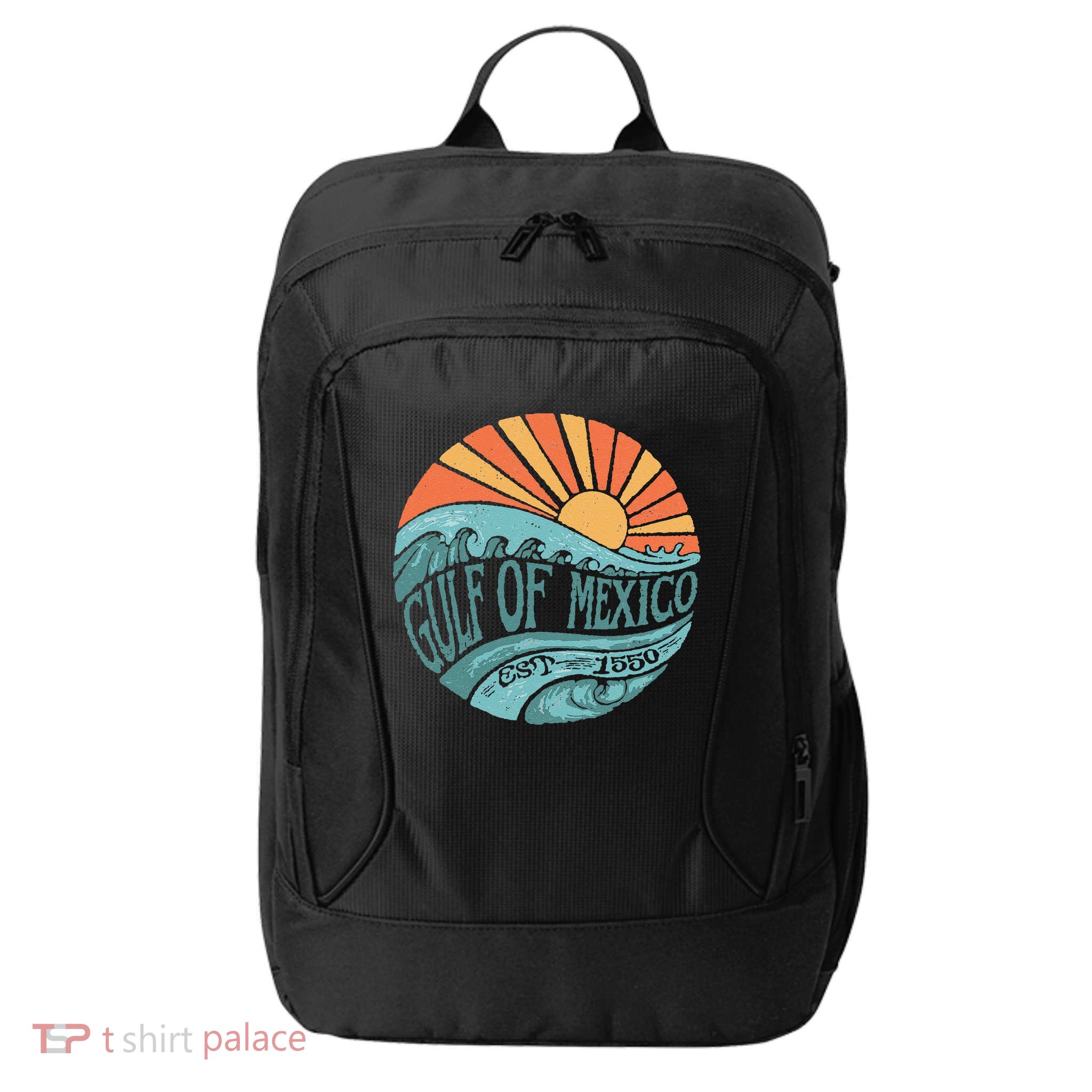Gulf Of Mexico Est 1550 Retro Vintage Beach Gift City Backpack