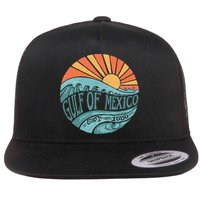 Gulf Of Mexico Est 1550 Retro Vintage Beach Gift Flatbill Hat