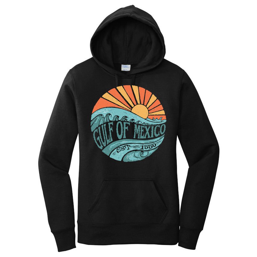 Gulf Of Mexico Est 1550 Retro Vintage Beach Gift Women's Pullover Hoodie