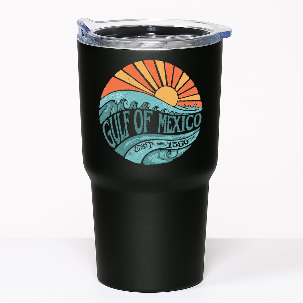 Gulf Of Mexico Est 1550 Retro Vintage Beach Gift Tumbler