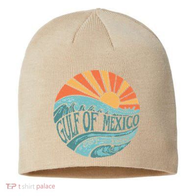 Gulf Of Mexico Est 1550 Retro Vintage Beach Gift Sustainable Beanie