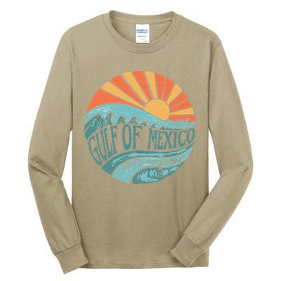 Gulf Of Mexico Est 1550 Retro Vintage Beach Gift Tall Long Sleeve T-Shirt