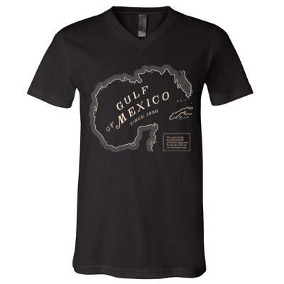 Gulf Of Mexico Map V-Neck T-Shirt