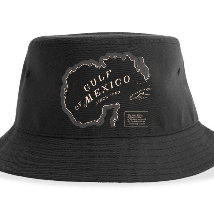 Gulf Of Mexico Map Sustainable Bucket Hat