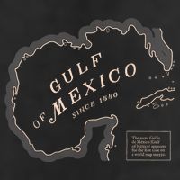 Gulf Of Mexico Map Adult Drive Performance Visor