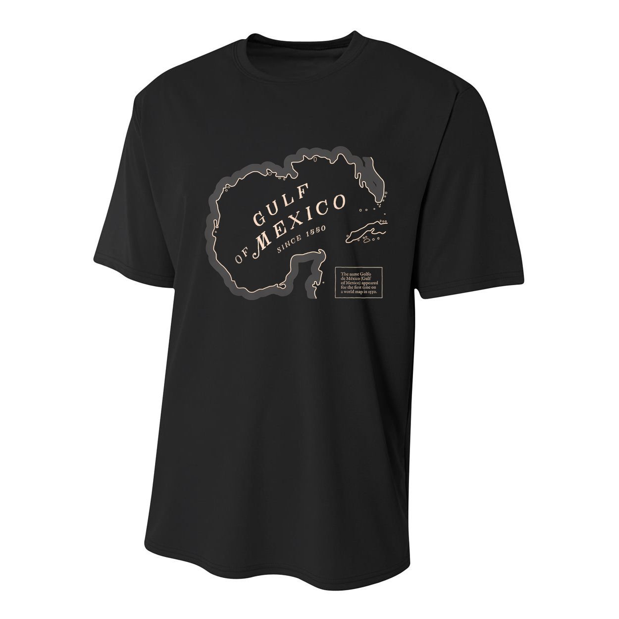 Gulf Of Mexico Map Youth Performance Sprint T-Shirt