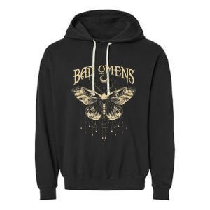 Graphic Omens Music 80s 90s Bad Classic Moths And Moons Garment-Dyed Fleece Hoodie