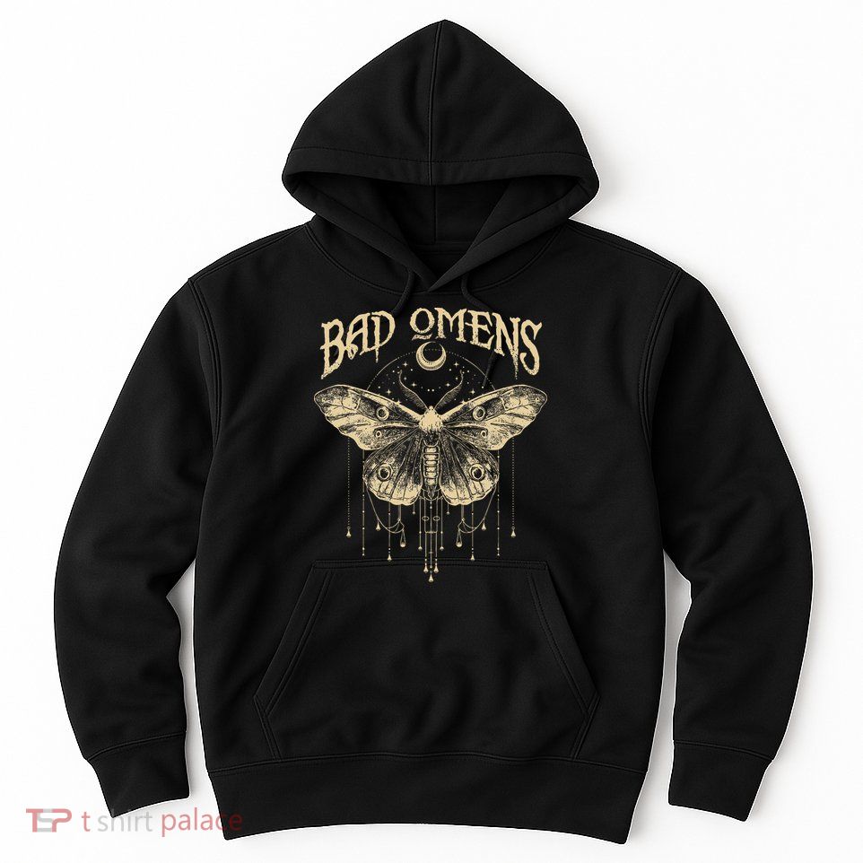 Graphic Omens Music 80s 90s Bad Classic Moths And Moons Hoodie