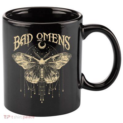 Graphic Omens Music 80s 90s Bad Classic Moths And Moons 11oz C Handle Ceramic Mug