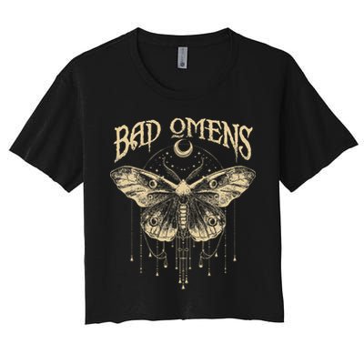 Graphic Omens Music 80s 90s Bad Classic Moths And Moons Crop Top