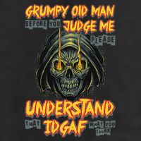 Grumpy Old Man Before You Judge Me 7 Panel Mesh Trucker Snapback Hat