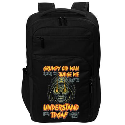 Grumpy Old Man Before You Judge Me Impact Tech Backpack