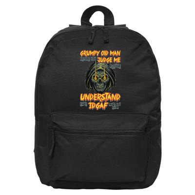 Grumpy Old Man Before You Judge Me 16 in Basic Backpack